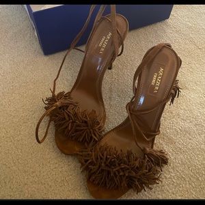 Gorgeous suede Aquazzura heels